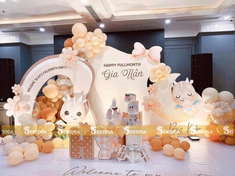 20+ Mẫu trang trí đầy tháng, sinh nhật siêu đẹp cho các bé tuổi Rồng